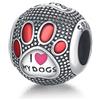 Eusense Charm Cane Argento Sterling 925 Zampa Bead Fit Pandora Braccialetto Europeo
