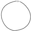 I-be, collana in spinello nero, diametro 2 mm, chiusura a moschettone in argento Sterling 925, lunghezza: 42 cm, con custodia regalo (446602/black/42), personalizzabile