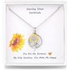 Qings Girasole Collana Donna Ciondolo Collana in Argento Sterling 925 con Cubic Zirconia Gioielli Regalo per Ragazze Matrimonio San Valentino e Il Natale
