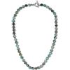 GAVU Collana da Uomo con Perline Sfaccettate di Pietre Naturali, Collana Turchese Africano da Uomo con Perle Annodate a Mano Una ad Una e Chiusura T-Bar