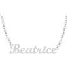 NADIR Collana Unisex Nome in Argento 925% Anallergico Made in Italy (Beatrice)