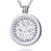 Morella Collana Donna 70 cm Acciaio Inossidabile con Coins Moneta amuleto Ciondolo Rotondo 33 mm in Sacchetto di Velluto