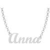 NADIR Collana Unisex Nome in Argento 925% Anallergico Made in Italy (Anna)