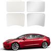 BASENOR 2023 2022 2021 Tesla Model 3 Tendine parasole anteriori e posteriori per tetti in vetro con coperture riflettenti per lucernari Set di 4 grigio