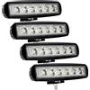 Kraumi Faro da Lavoro LED 18W Linea lunga Fari Led 12V 24V Fari di Profondità Impermeabile IP67 Luci di Lavoro Fuoristrada per Moto Auto ATV SUV Trattore, 6500K(4 pezzi)