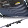 Fishtec Parasole argentato per auto a fisarmonica - Pieghevole ed estensibile - Parabrezza anteriore e posteriore - Tagliabile - Protezione UV - Fornito con 6 ventose - 130 X 65 cm