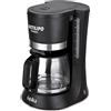 Bastilipo - Mokka Drip 12, macchina per caffè americano, 12 tazze, 680 W, caraffa in vetro, nero
