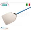 Gi.Metal - Pala pizza rettangolare in alluminio, Linea Azzurra, lunghezza manico cm 60