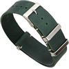 TikTako Pelle Nato cinturino 18mm/20mm/22mm/24mm in acciaio inox Fibbia Uomini Strap Sostituire Bracciale verde, 22mm