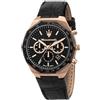 Maserati Orologio Uomo, Collezione STILE, al Quarzo, Cronografo, in Acciaio, PVD Oro Rosa, Pelle naturale - R8871642001