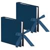 Rössler 13161147906-2, Raccoglitore ad Anelli S.O.H.O con Fiocco, 2 Album Fotografici da Creare da Soli, 230 x 210 mm, 50 Pagine, Navy