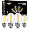 BRIMAX Dimmerabile LED E27 Lampadina, Bianco caldo 2700K, 4W 400 Lumen, AC220-240V, Vetro trasparente Lampada a led Edison, Lampadine di ricambio per lampade da tavolo, soggiorno, sala da pranzo