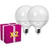 Superia Milano Superia Lampadina LED E27 Globo, 22W (Equivalenti 160W), Luce Calda 3000K, Luminosa 1980 lumen, copertura opale G120, Attacco edison, Risparmio Energetico, GL25C Pacco da 2