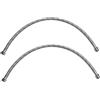 AERZETIX - Set di 2 tubi di alimentazione sanitaria 600mm 3/8'' maschio/femmina - raccordi flessibili per rubinetti/bagno/cucina - flessibile di collegamento - C51087