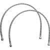 AERZETIX - Set di 2 tubi di alimentazione sanitaria 1000mm 3/8'' maschio/femmina - raccordi flessibili per rubinetti/bagno/cucina - flessibile di collegamento - C51094