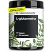 natural elements L-Glutammina in polvere - 500 g - L-Glutammina pura - insapore - vegana, altamente dosata, senza additivi - prodotta in Germania e testata in laboratorio