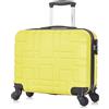 R.Leone Valigia EasyJet 45x36x20 cm Trolley Bagaglio a mano in ABS 4 Ruote (Giallo, 8088 Valigia 45x41x20cm)