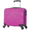 R.Leone Valigia EasyJet 45x36x20 cm Trolley Bagaglio a mano in ABS 4 Ruote (Fucsia, 8088 Valigia 45x41x20cm)