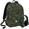 SEVEN S. P. A. Zaino SEVEN THE DOUBLE - SPECIAL EDITION Eco material - Verde militare - Cuffie wireless - 2 zaini in 1 REVERSIBILE