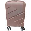 COVERI COLLECTION Trolley rigido utilizzabile come bagaglio a mano, approvato dalla maggior parte delle compagnie aeree low cost, 55 cm, ESPANDIBILE!! Misure 55 x 40 x 20 cm (ROSA GOLD)