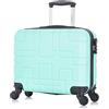 R.Leone Valigia EasyJet 45x36x20 cm Trolley Bagaglio a mano in ABS 4 Ruote (Verde Acqua, 8088 Valigia 45x41x20cm)