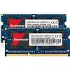Kuesuny 8GB Kit (2X4GB) DDR3/DDR3L 1600MHz Sodimm RAM PC3/PC3L-12800S PC3/PC3L-12800 1.5V/1.35V CL11 204 Pin 2RX8 Dual Rank Non-ECC Unbuffered RAM di Memoria Ideale per l'aggiornamento di Notebook