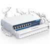 YuanLey Switch PoE a 8 Porte Gigabit Ethernet Impermeabile per Esterni Switch di Rete non Gestito 1000Mbps, Alimentazione Integrata da 120 W, Supporto IEEE802.3af/at e Plug & Play