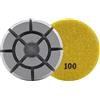 HOMESOM Tampone per lucidatura per pavimenti da 4 pollici 3 pezzi secco bagnato uso pavimento pietra disco abrasivo marmo granito pavimento rinnovare rettifica tamponi grana 100