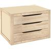 Astigarraga Capaldo CASSETTIERA 3CASSETTI IN LEGNO DI PINO NATURALE CM.39X30X29,5H Marrone