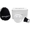 Omylens Sfera per lenti con supporto, sfera di cristallo K9 (80 mm) + ventosa + base piatta (1/4-20 filettatura interna generale) + sacchetto di seta