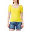 United Colors of Benetton T-Shirt 33WHD103Z, Giallo 35R, L Donna