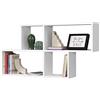 [en.casa] Mensola da Parete con 4 Scomparti a Cubo/Rettangolo 100 x 19,5 x 53 cm Scaffale Pensile con Ripiani Portaoggetti Libreria - Bianco