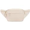 Expatrié Marsupio Donna Beige - Justine - Cintura Borsa a Similpelle PU per Festival e Sport - Piccolo Bum Bag Borsellino da Viaggio - Idrorepellente