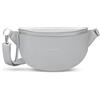 Expatrié Marsupio Donna Grigio - Alice Small - Borsa per Festival, Viaggi e Uso Quotidiano In Pelle Vegana - Piccolo Borsello Elegante alla Moda - Impermeabile