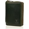 Matador® Genuine Leather Wallet Ladies Purse Men Wallet Zipper con protezione RFID testata TüV