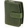Matador Marca Portafoglio Donna Pelle #VALENZA con Nobile Scatola Regalo, Lusso Portafoglio Prima Classe con protezione RFID, Portafoglio Donna Grande con Molti Scomparti per Carte, Verde Scuro