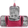 TRAVANDO XXL borsa della toilette signore grandi da appendere Maxi - 8,8 volume litro - cosmetica con molti scomparti - beauty case (Rosso)