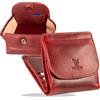 Matador Marca Portafoglio Piccolo Donna Pelle #VIENNA Piccolo con Elegante Scatola Regalo, Portafoglio Firmato di Lusso con Protezione RFID, Mini Portafoglio con Molti Scomparti per Carte, Rosso