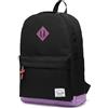 VASCHY Zaino Donna,Zaini Casual Zaino Scuola Superiore Zaino Università Vintage Zaino Classico Impermeabile Zaino PC 15.6 Pollici Zaino da Viaggio Lavoro Nero Viola