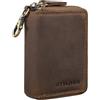 STILORD Amell Custodia in pelle per carte di credito con portachiavi 2-in-1 Mini Portafoglio e Portacarte Portachiavi con Scomparto CE Protezione RFID Vera pelle Colore:marrone medio