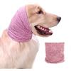 Easy Joy Pattepoint Snood per Cani per Toelettatura, Scaldacollo e Orecchie per Cani, Protezione per le Orecchie del Cane per Alleviare l'ansia e Calmante, Felpa con Cappuccio per Cani, Rosa L