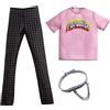 Barbie Mattel - Barbie Ken Complete Look Fashion, Pink Paradise, Checkered Pants and Silver belt