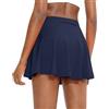 Timuspo Gonna da tennis da donna plissettata con pantaloni, a vita alta, sportiva, con tasche, perfetta per sport estivi, escursionismo, corsa, Blu mare, S