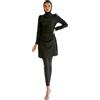 Greatfool Burkini Costume Donna Musulmana - Borkini Islamico Donna in 3 Pezzi con Copertura Modesta - Burkini con Protezione UV e Asciugatura Rapida - 4XL