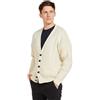Aran Woollen Mills Cardigan Irlandese Aran 100% Lana Merino da Uomo Made in Ireland (Naturale, L)