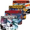 FREEGUN Boxer Bambino, sport, cachecon ragazzo, inverno sport Xtrem, piacevole e confortevole, set di 4, Bianco, Rosso, Giallo, Bianco, Taglie 8-10 anni