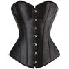Everbellus Corsetto Cincher da donna in vita con osso in acciaio a spirale, Nero, S