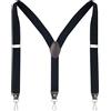Ausukler Bretelle da uomo extra forti 3,5 cm di larghezza con ganci girevoli e cinghie elastiche Y-back per jeans, Colore: rosso, Taglia unica