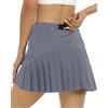 MoFiz Gonne Estive Donna Tennis Plissettata Gonna Vita Elastica Minigonne Sportive Grigio M