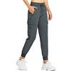Comallan Pantaloni da Trekking da Donna Estivo Cargo Jogging Leggeri ad Asciugatura Rapida Pantaloni per Sportivi Running Sports Casual all'Aria Aperta Blu Marino XXL